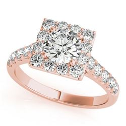 2 ctw Certified VS/SI Diamond Halo Ring 18k Rose Gold