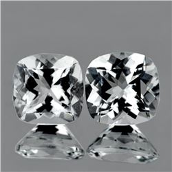 Natural Diamond White Aquamarine Pair 6.50 MM - FL