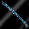 Image 1 : Natural Rare Brazil Neon Blue Apatite Bracelet