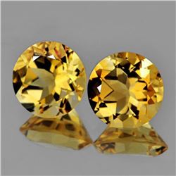 Natural Golden Yellow Citrine Pair{Flawless-VVS1}