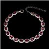 Image 2 : Natural 6x4mm AAA Pink Topaz Bracelet