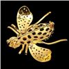 Image 2 : Natural Sapphire, Ruby & Chrome Diopside Bee Brooch