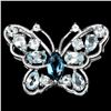 Image 2 : Natural Butterfly Sky & London Topaz Pendant Earring