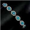 Image 2 : Natural Oval Blue Fire Opal Bracelet