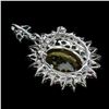 Image 2 : Natural Citrine Emerald Tourmaline Pendant/Brooch