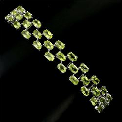 Natural Green Peridot 96 Carats Bracelet - Untreated