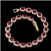Image 2 : Genuine Oval 5x4mm Top Rich Red Pink Ruby Bracelet