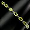 Image 1 : Natural 7x5 MM Rich Green Peridot Bracelet