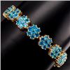 Image 2 : Natural Rare Brazil Neon Blue Apatite Bracelet