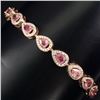 Image 2 : Natural Unheated Pear Pink Tourmaline Bracelet