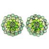 Image 1 : Natural Emerald Peridot & CH-Diopside Earrings