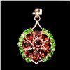 Image 1 : Natural Mozambique Garnet Chrome Diopside Pendant