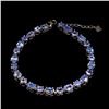 Image 2 : Natural  Oval 6x4mm Top Blue Violet Tanzanite Bracelet