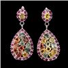 Image 1 : Natural Fancy Colors Sapphire Ruby Earrings