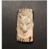 Image 1 : Hand Carved Antler Wolf Pendant