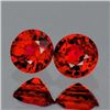Image 1 : Natural  AAA Red Orange Sapphire Pair{Flawless-VVS1