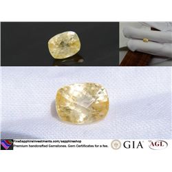 Uncommon Sunshine Yellow Sapphire, fine cut 2.36 ct