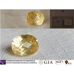 Yellow Metallic Sapphire, unheated | GIA 2.05 ct