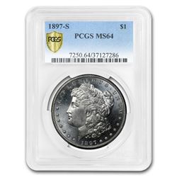 1897-S Morgan Dollar MS-64 PCGS