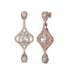 Image 2 : 3.82 ctw Oval Diamond Earrings 18K Rose Gold