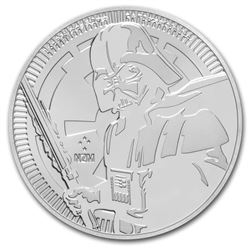 2019 Niue 1 oz Silver $2 Star Wars: Darth Vader BU