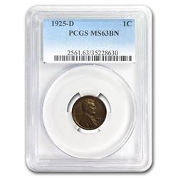 1925-D Lincoln Cent MS-63 PCGS (Brown)
