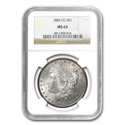 1882-CC Morgan Dollar MS-63 NGC