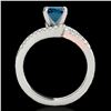 Image 2 : 1.4 ctw SI Certified Fancy Blue Diamond Solitaire Ring 10k 2Tone Gold