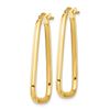 Image 2 : 14k Yellow Gold Polished Triangle Hoop Earrings - 2x22 mm