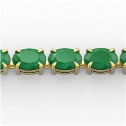 29 ctw Emerald Eternity Designer Bracelet 14k Yellow Gold