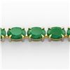 Image 1 : 29 ctw Emerald Eternity Designer Bracelet 14k Yellow Gold
