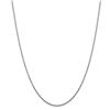 Image 1 : 14k White Gold 1.3 mm Solid Diamond Cut Cable Chain - 20 in.