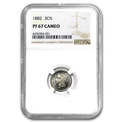 1882 Three Cent Nickel PF-67 Cameo NGC