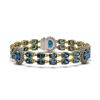 Image 1 : 19.3 ctw London Topaz & Diamond Bracelet 14K Yellow Gold