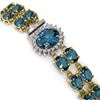 Image 3 : 19.3 ctw London Topaz & Diamond Bracelet 14K Yellow Gold