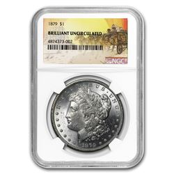 1879 Stage Coach Morgan Dollar BU NGC