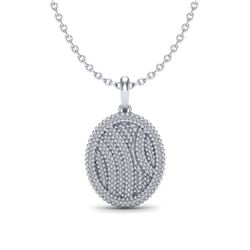 1 ctw Micro Pave VS/SI Diamond Certified Necklace 14k White Gold