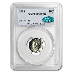 1936 Mercury Dime MS-67 PCGS CAC (FB)