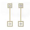 Image 2 : 2.25 ctw Diamond Designer Earrings 18K Yellow Gold