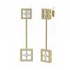 Image 3 : 2.25 ctw Diamond Designer Earrings 18K Yellow Gold