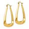 Image 2 : 14k Solid Gold Fancy Hoop Earrings