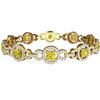 Image 3 : 9 ctw SI/I Fancy Yellow Diamond Bracelet 18K Yellow Gold