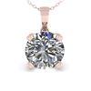 Image 2 : 1 ctw VS/SI Diamond Designer Necklace 14k Rose Gold