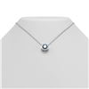 Image 1 : 1.5 ctw Intense Blue Diamond Necklace 18K White Gold