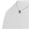 Image 2 : 1.5 ctw Intense Blue Diamond Necklace 18K White Gold
