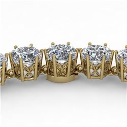 34 ctw Cushion SI Diamond Necklace 18K Yellow Gold