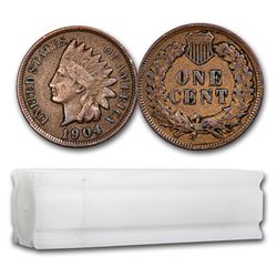 1904 Indian Head Cent 50-Coin Roll Avg Circ