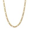 Image 2 : 14k Yellow Gold 7 mm Flat Figaro Chain - 28 in.
