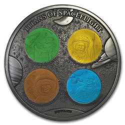 2019 Fiji 1/2 Kilo Antique Silver Titans of Spaceflight