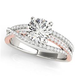 1.4 ctw Certified VS/SI Diamond Solitaire Ring 14k 2Tone Gold